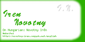 iren novotny business card