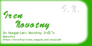 iren novotny business card